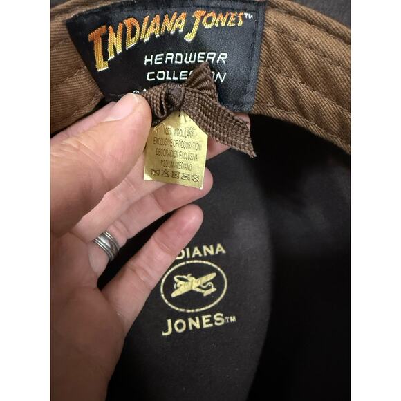 INDIANA JONES Premium Wool Felt Fedora Hat w/Grosgain Band Outdoors Size Medium - Picture 4 of 9